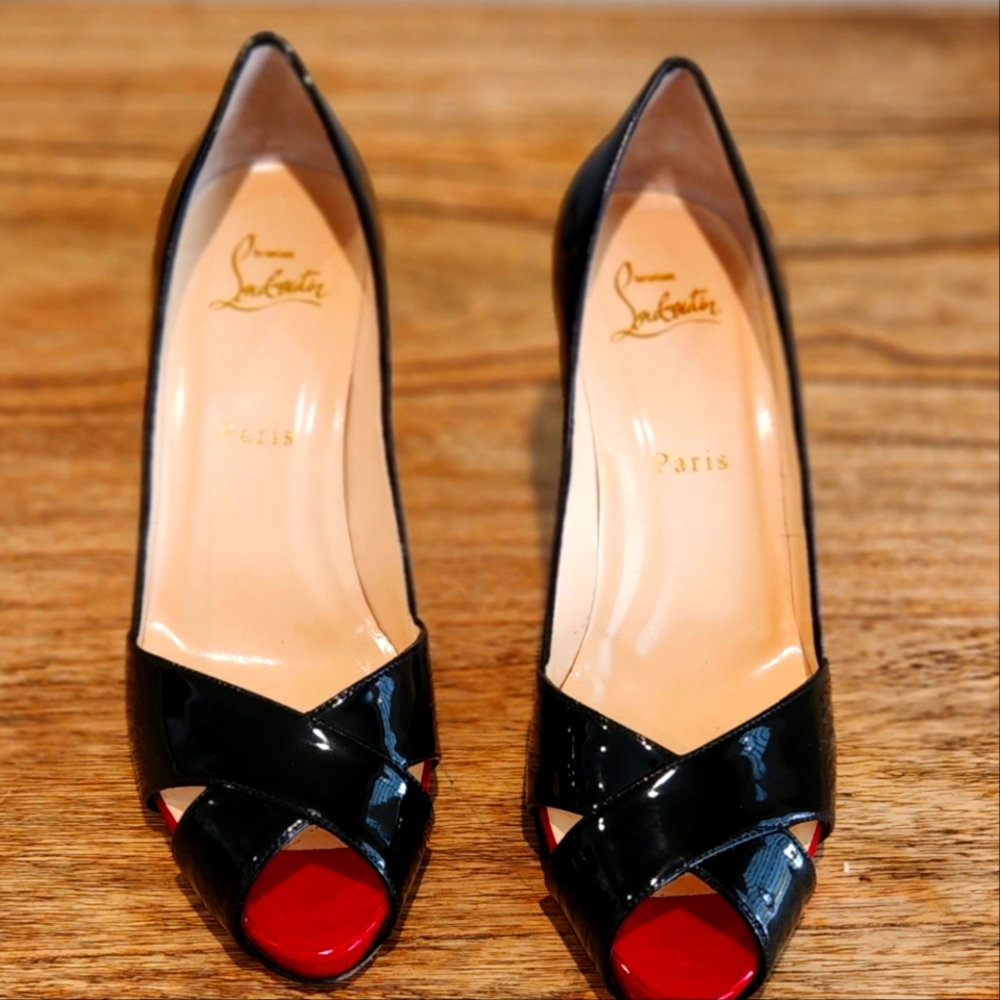 Christian Louboutin Patent Leather D'orsay Heels Size 38